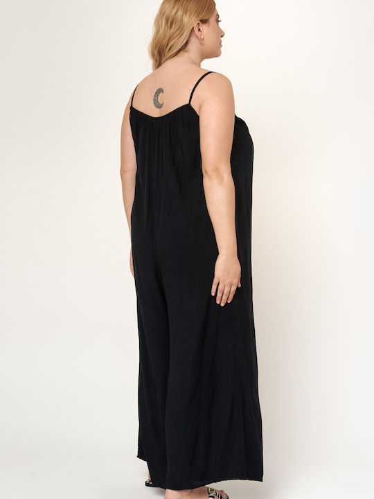 Women's Sleeveless One-piece Suit Black