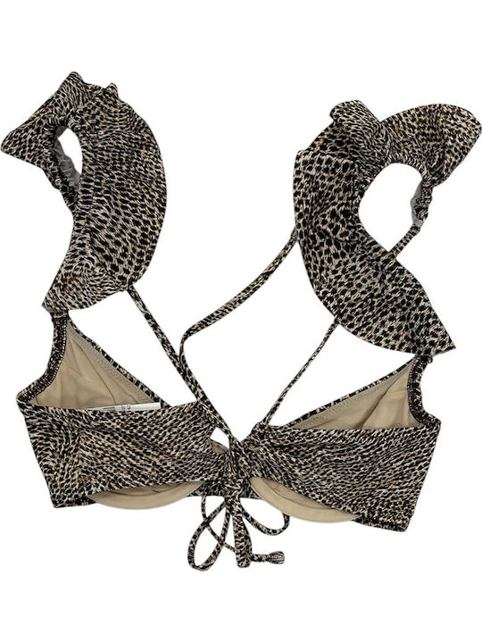 Bikini Sutien Animal Print Brown