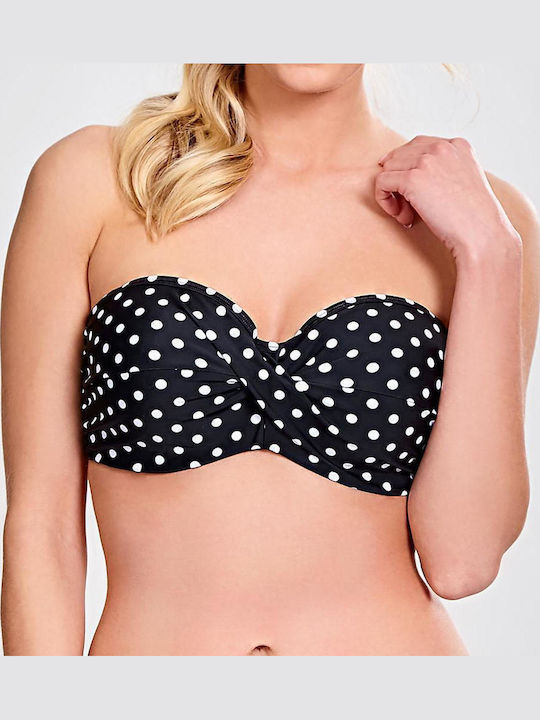 Anya Riva Strapless Bikini Top With Padding Dark Blue
