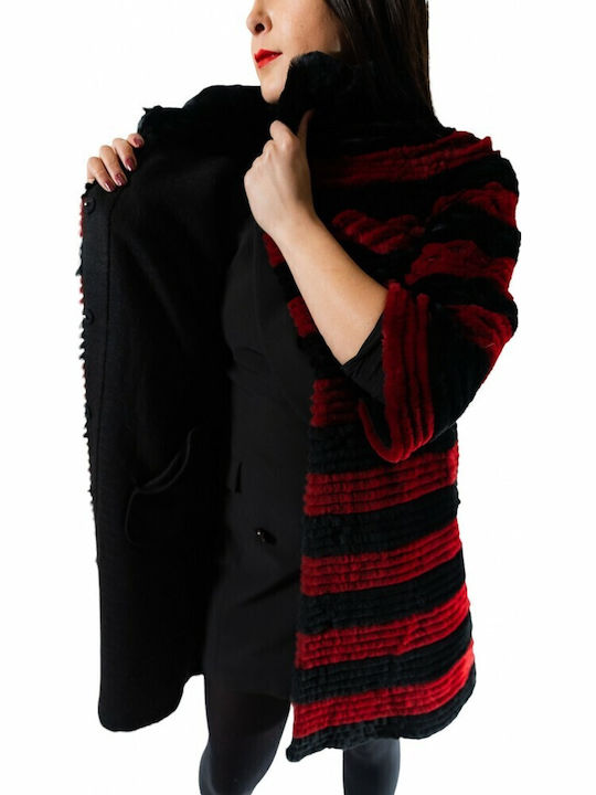 Women's Long Fur Red