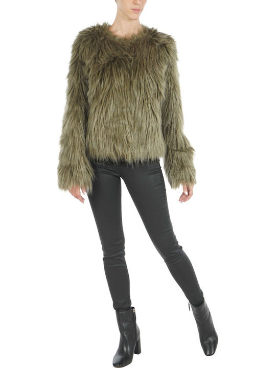 Women's Short Fur Green