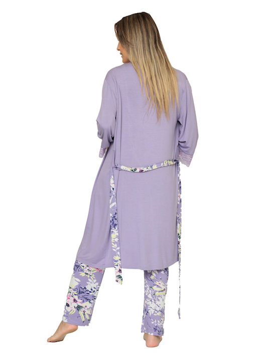 Angel's Secret Robe Maternity & Nursing in Lilac color