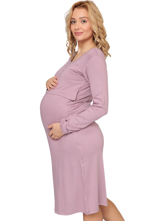 Angel's Secret Nightgown Maternity & Nursing Lilac