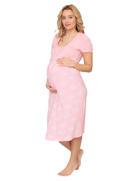 Angel's Secret Nightgown Maternity & Nursing Pink