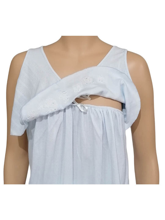 Jeannette Lingerie Σετ Πιτζάμες Εγκυμοσύνης & Θηλασμού Σιέλ