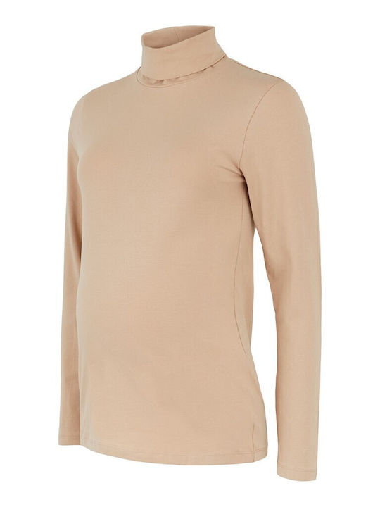 Maternity Top Turtleneck Caramel Mamalicious
