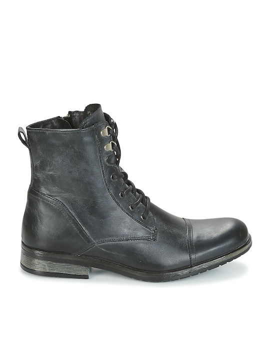 Ribelle Leder Schwarz Stiefel