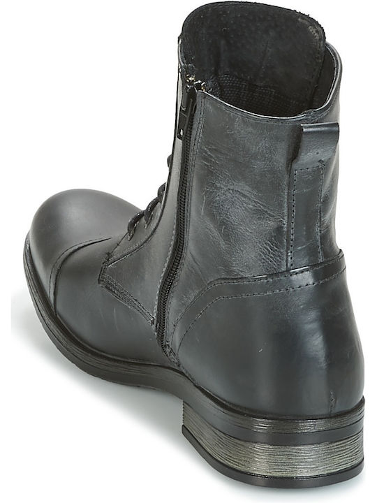 Ribelle Leder Schwarz Stiefel