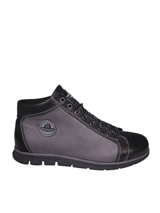 Leder Schwarz Herrenstiefel
