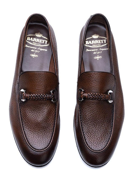 Leder Herren Mokassins in Tabac Braun Farbe