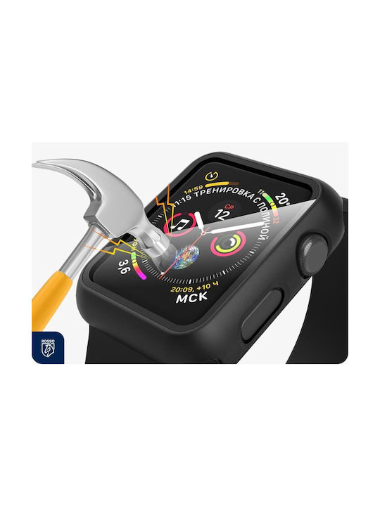 Rosso Plastikhülle in Schwarz Farbe für Apple Watch 10 42 mm