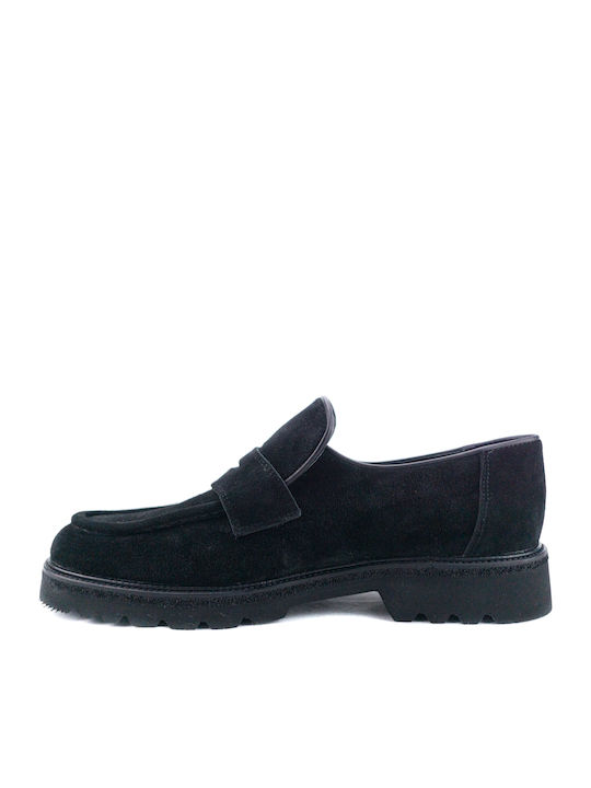 Men's Suede Loafers Black