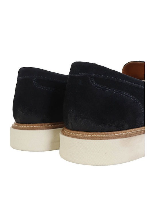 Suede Ανδρικά Loafers σε Μπλε Χρώμα