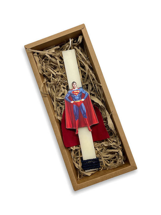 Λαμπάδα Superman Στρογγυλή Μπεζ Λαμπάδα Superman Στρογγυλή Μπεζ