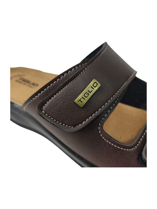 Leder Herren Hausschuhe Braun
