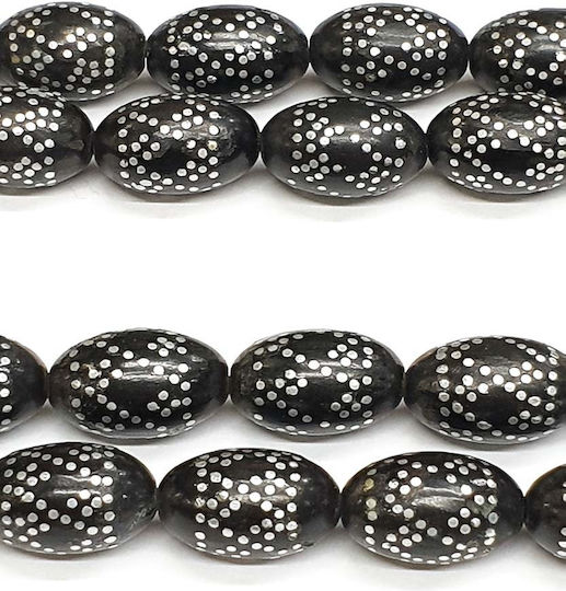 Roloi Komboloi Amber Worry Beads with 33 Beads Black 42cm