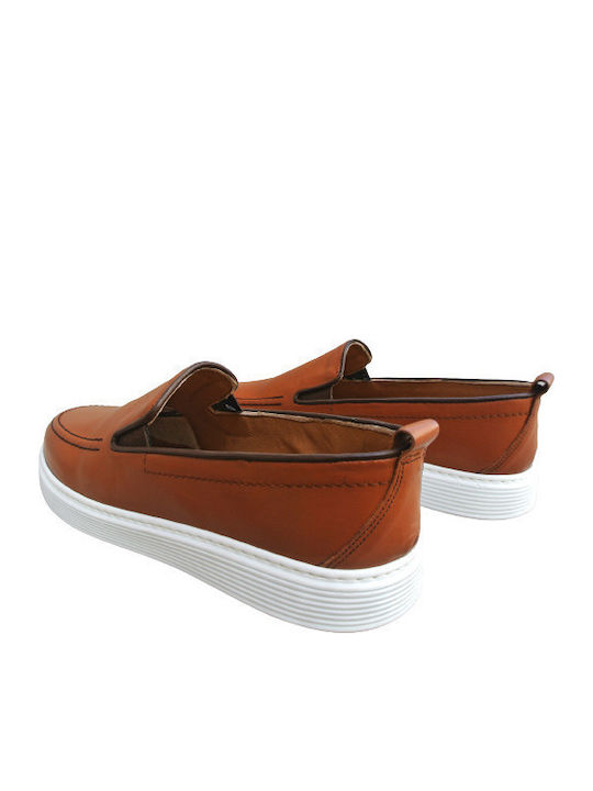 Leder Herren Slip-Ons Tabac Braun