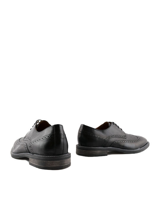 Leder Herren Oxfords Schwarz