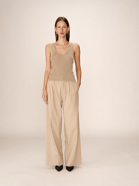 Damen Bluse mit Trägern Gold