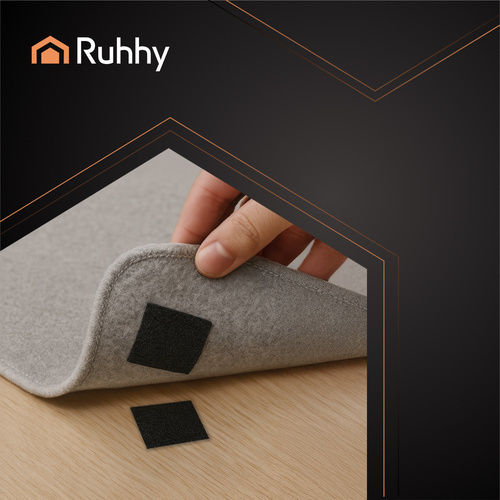 Ruhhy Self-Adhesive Hook & Loop Tape Black 50mmx5m 1pcs