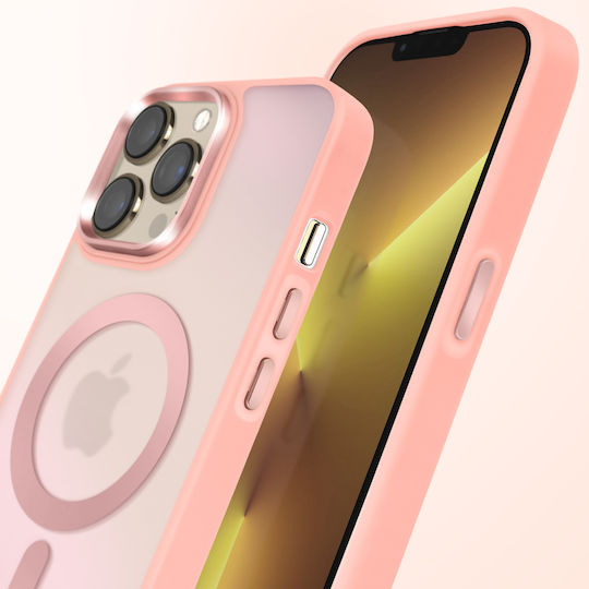 Avizar Magsafe Case for iPhone 13 Pro Max Matte Back Cover Frosted Pink