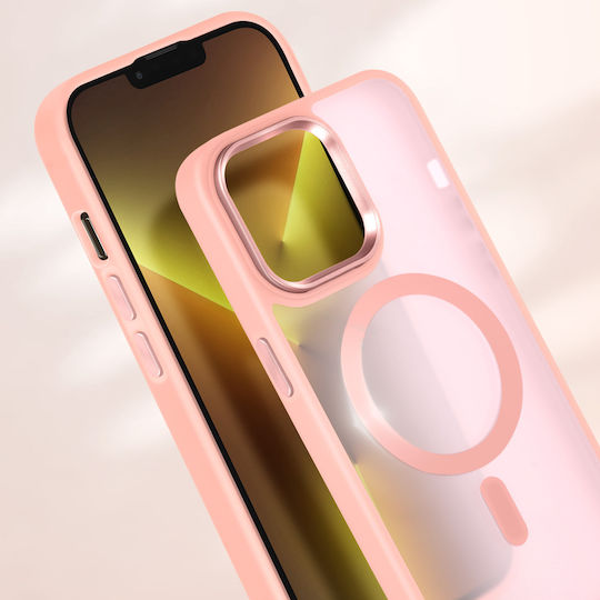 Avizar Magsafe Case for iPhone 13 Pro Max Matte Back Cover Frosted Pink