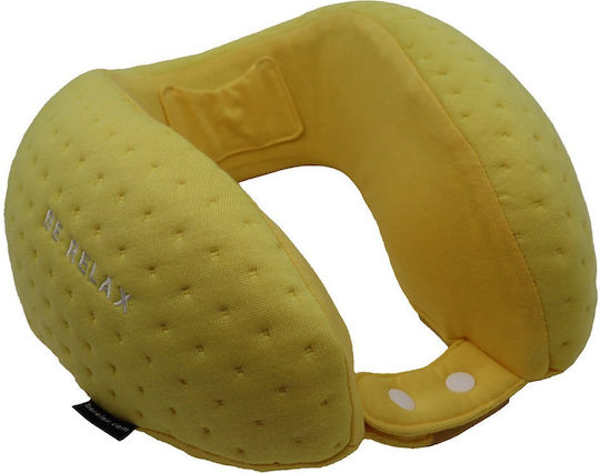 Be Relax Wellness Original Plus Μαξιλαράκι Ταξιδίου Memory Foam Κίτρινο