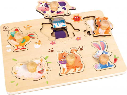 Дървено Детски Пъзел Farm 6бр Hape