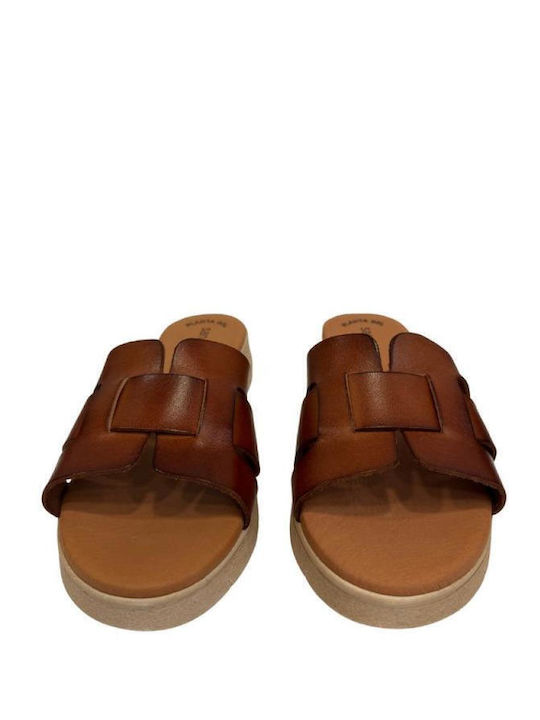 Women's Flat Sandals Anatomic in Tabac Brown Color
