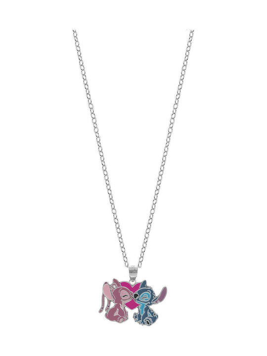 Disney Stitch Kinderkette Herz aus Silber