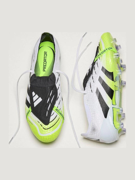 adidas Predator Elite Pantofi de Fotbal cu crampoane Albe
