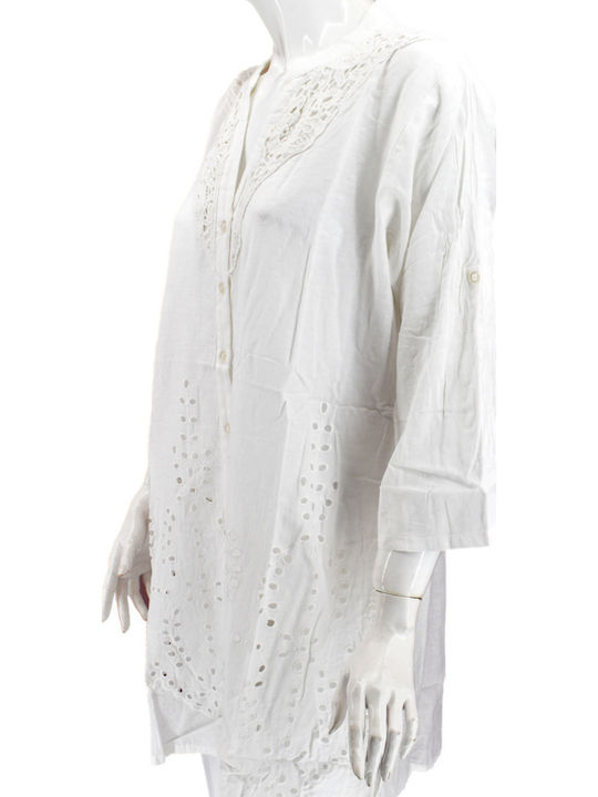 Ferrari Group Women's Caftan Beachwear White