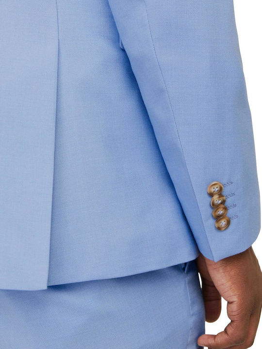 Men's Winter Suit Jacket Slim Fit Sky Blue
