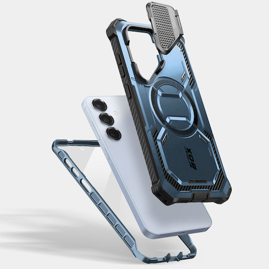 I-blason Husă Integrală Samsung Galaxy S25 Rezistentă la Șocuri Compatibilă cu Magsafe Albastră