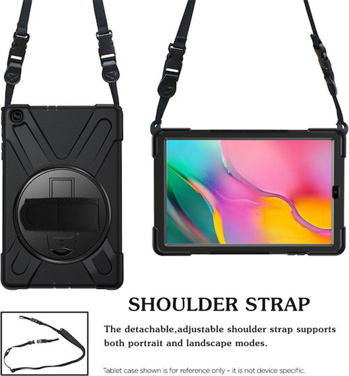Eiger Verstärkte 3m Stand Strap Für iPad Air 11 2024/ipad Pro 11 2018 Schwarz