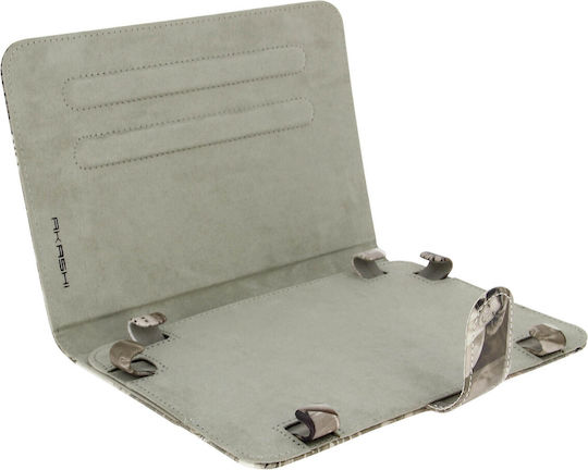 Akashi Husă Tip Folio Design Hollywood Pentru Tablete 7'' La 8'' Design Paris Gri