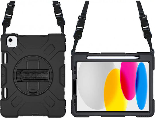 Eiger Lanyard Case Ipad 10.9" Rotating Handle Shoulder Strap Black
