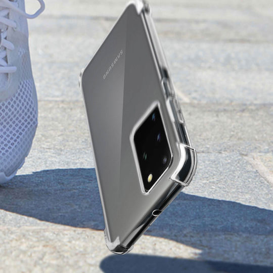 Schützende Handyhülle Galaxy S20+ Flexibel Stoßfest Verstärkte Ecken Transparent