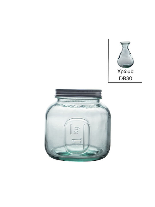 Vidrios San Miguel General Use Glass Jar with Lid Transparent 1000ml 1 Pieces