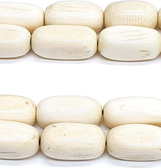 Roloi Komboloi Elephant Bone Worry Beads White 33cm
