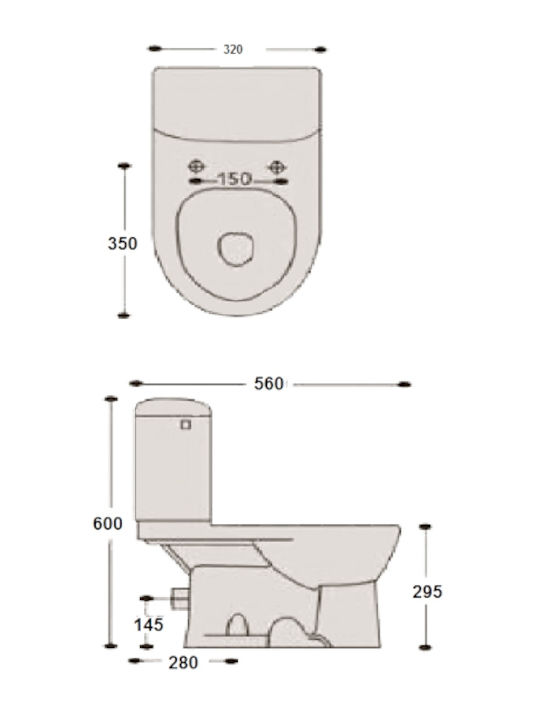 Huida Bebe Kids Floor-Standing Toilet White