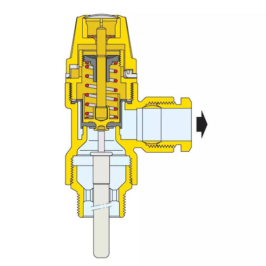 Caleffi Valvă De Siguranță Cu Două Căi ½" Din Alamă Pentru Cazan