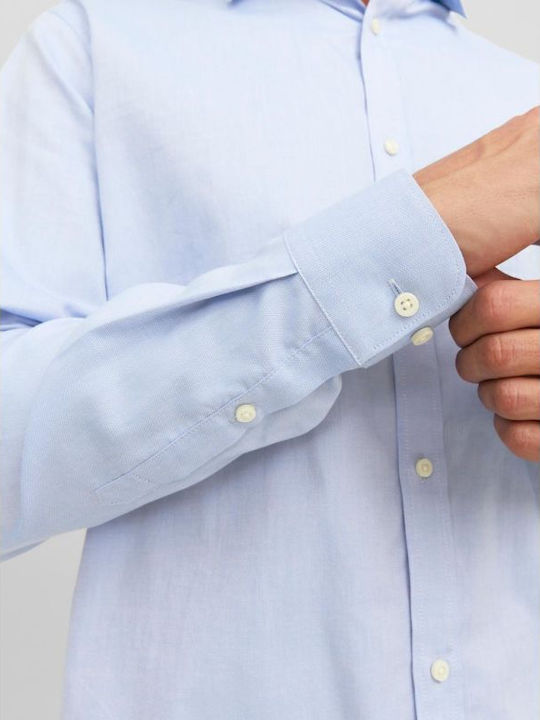 Long-sleeved Cotton Shirt Cashmere Blue
