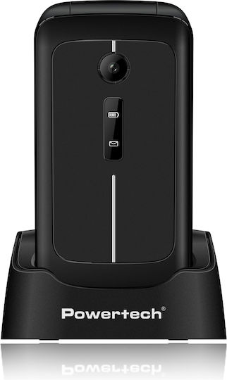 Powertech Sentry Dual SIM Κινητό με Μεγάλα Κουμπιά Μαύρο