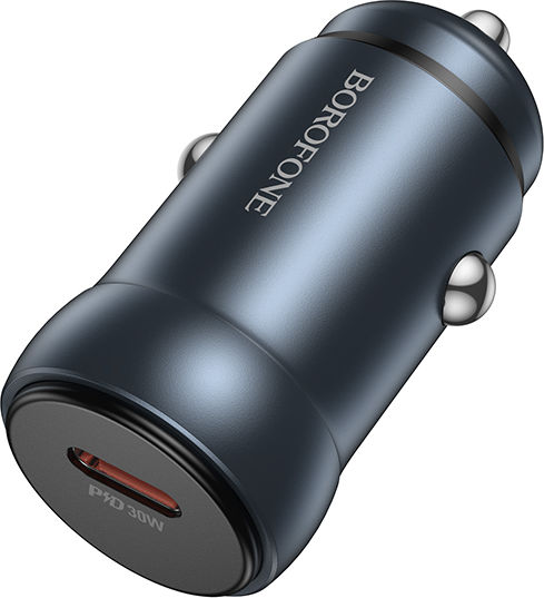 Borofone BZ32 Auto-Ladegerät 30W Schnellladung mit einem Anschluss: 1xType-C Gray Farbe