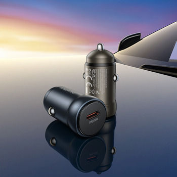 Borofone BZ32 Auto-Ladegerät 30W Schnellladung mit einem Anschluss: 1xType-C Gray Farbe