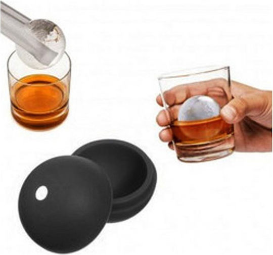 Bartool Round Silicone Ice Cube Tray Black BT132