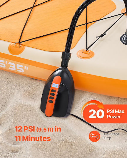 Vevor Pompă Electrică Pentru Placă SUP 20psi Pompă De Aer 12v Dc Cu Conector Auto