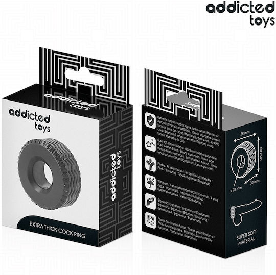 Addicted Toys Пръстен За Ерекция Черен