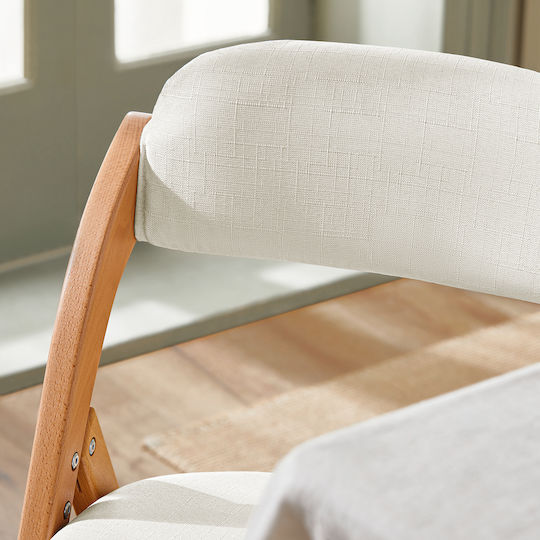 Wooden Foldable Kitchen Chair White 47x50x51cm